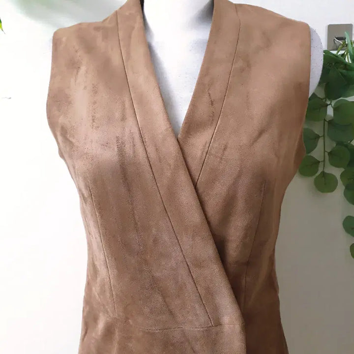 [BUNJANG] BCBGMAXAZRIA Suede Mini Dress / BCBG맥스아즈리아 스웨이드 미니드레스 55 베스트 브라운