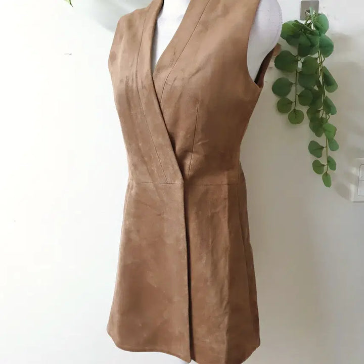 [BUNJANG] BCBGMAXAZRIA Suede Mini Dress / BCBG맥스아즈리아 스웨이드 미니드레스 55 베스트 브라운