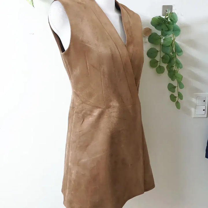 [BUNJANG] BCBGMAXAZRIA Suede Mini Dress / BCBG맥스아즈리아 스웨이드 미니드레스 55 베스트 브라운