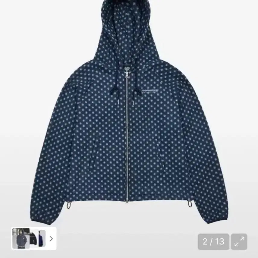 [BUNJANG] Love is True GT Fleece Jacket (Navy) / 러브이즈트루 GT FLEECE JACKET(NAVY) 땡땡이 자켓