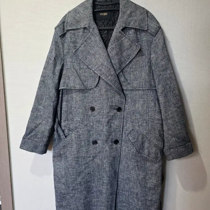 [BUNJANG] Maje Trench Coat Blue / maje 마쥬 트렌치 코트 블루