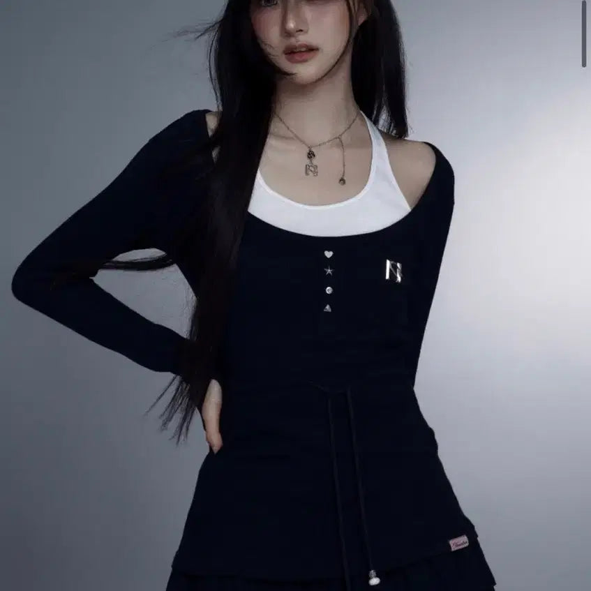 [BUNJANG] New Arrive Bubble Emblem Mini Dress / (새제품)뉴얼린 Bubble emblem Mini dress