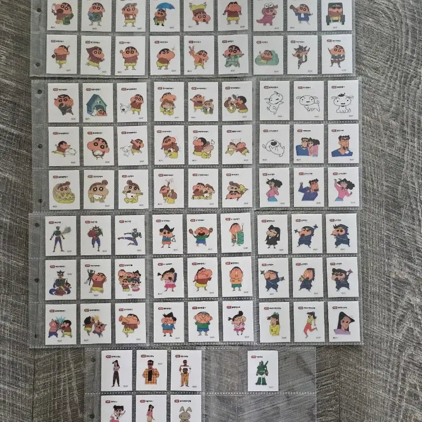 [BUNJANG] Samyang Jjangu Ttibuseal Series 1-3 Full Set / 삼양짱구 띠부씰 1탄~3탄 전종 미개봉 세트