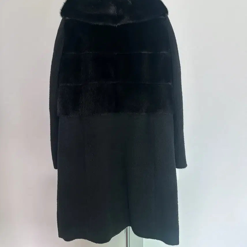 [BUNJANG] Yoon Sun Young Premium Mink Fur Alpaca Wool Coat / 윤순영 프리미어 밍크퍼 알파카울코트