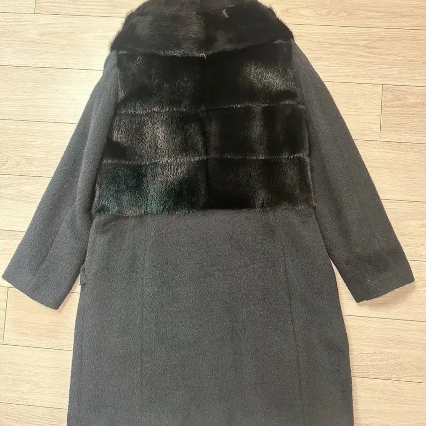 [BUNJANG] Yoon Sun Young Premium Mink Fur Alpaca Wool Coat / 윤순영 프리미어 밍크퍼 알파카울코트