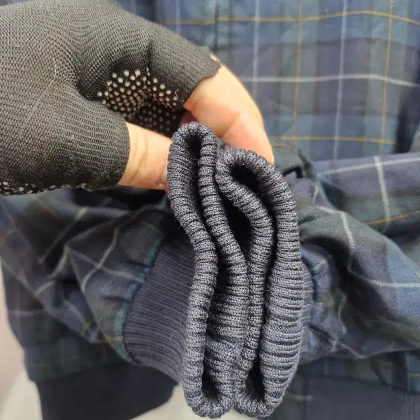 [BUNJANG] Lacoste Vintage Check Pattern Reversible Blouson Jacket / 105XL 라코스테 빈티지 체크 패턴 양면 블루종 자켓