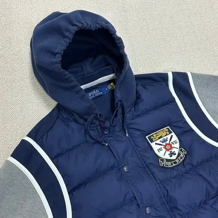 [BUNJANG] Polo Ralph Lauren Patchwork Varsity Jacket / 폴로 랄프로렌 와펜 후드바시티