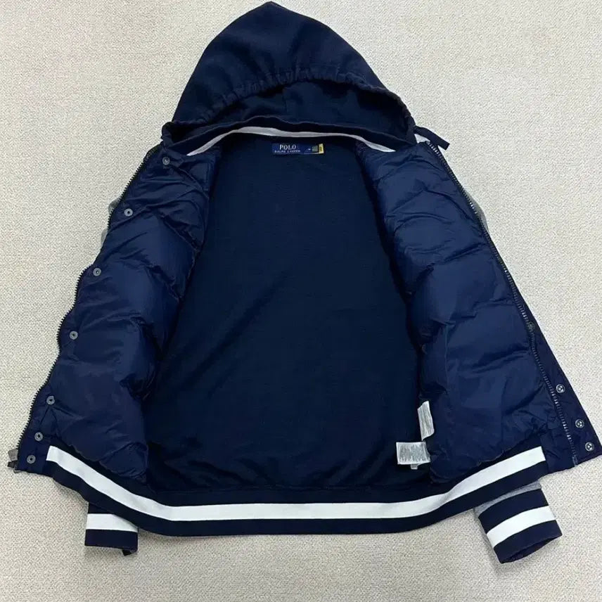 [BUNJANG] Polo Ralph Lauren Patchwork Varsity Jacket / 폴로 랄프로렌 와펜 후드바시티