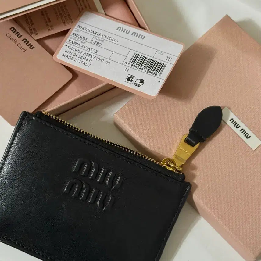 [BUNJANG] Miu Miu Nappa Leather Card Wallet / 미우미우 나파 레더 카드지갑