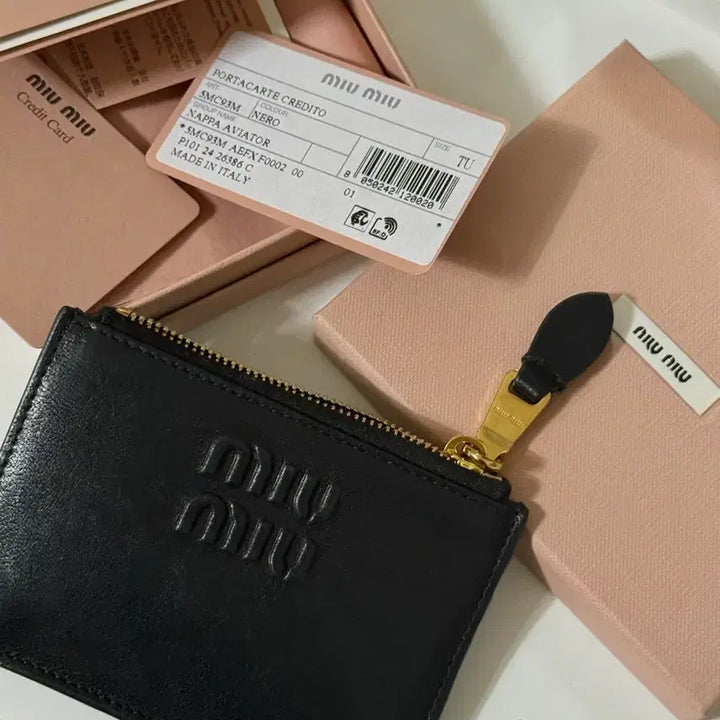 [BUNJANG] Miu Miu Nappa Leather Card Wallet / 미우미우 나파 레더 카드지갑