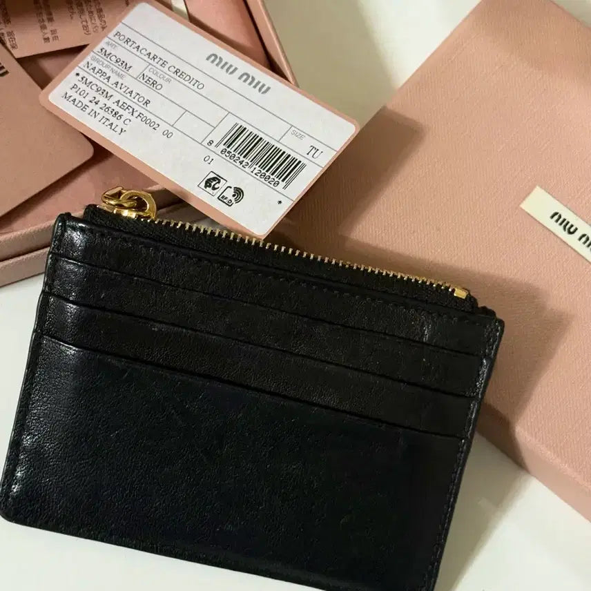 [BUNJANG] Miu Miu Nappa Leather Card Wallet / 미우미우 나파 레더 카드지갑
