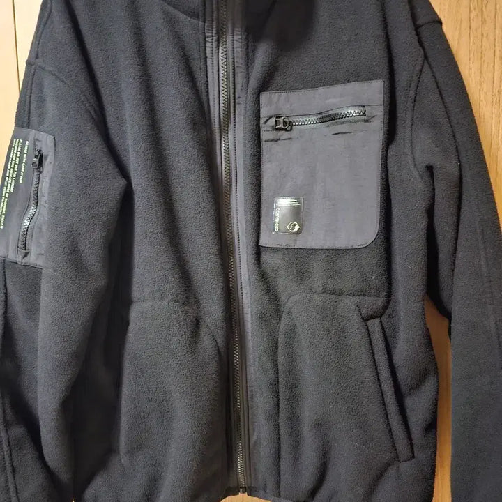 [BUNJANG] Conviced Black Fleece Full Zip Jacket / 컨빈스드 블랙 플리스 풀집업 자켓
