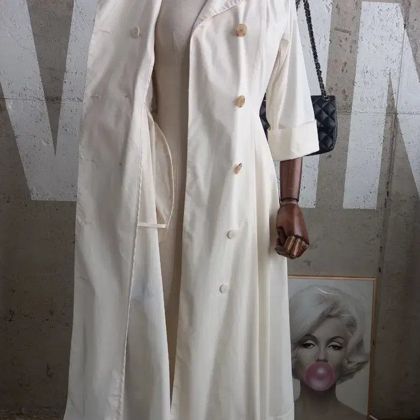 [BUNJANG] G Studio Double Collar Cream Dress / 지스튜디오 더블 카라 원피스