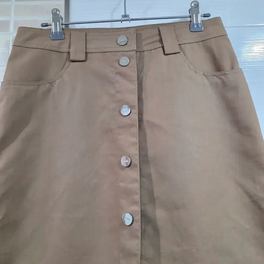 [SOLD OUT] 가니 GANNI 버튼 롱 스커트 베이지