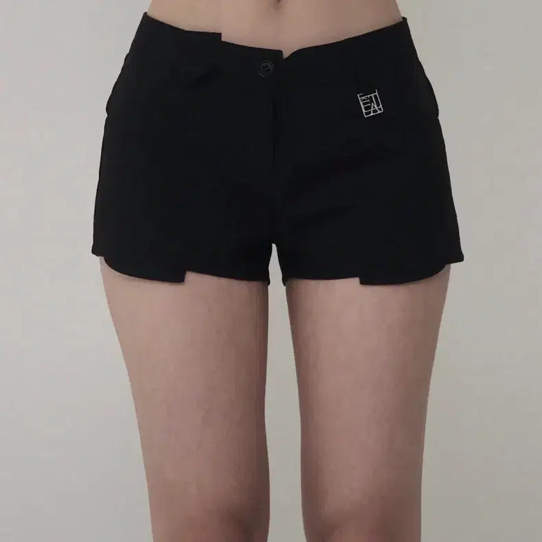 [BUNJANG] Unbranded Micro Shorts Set (Black) / (새상품)배색 레이어 셋업 마이크로 쇼츠 팬츠 (블랙)