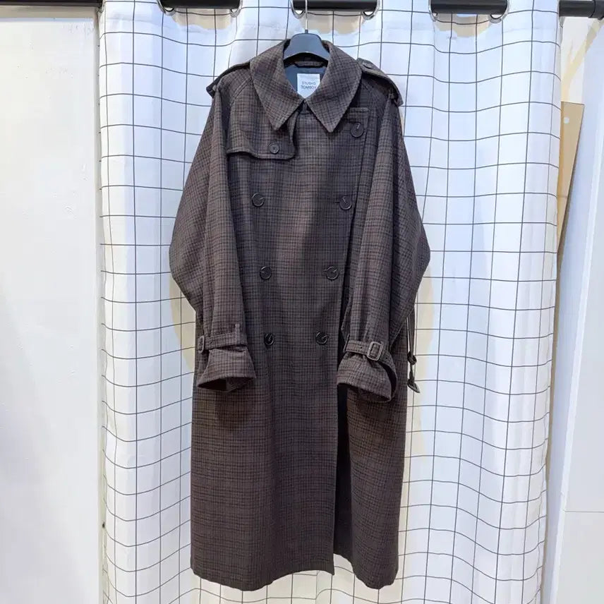 [BUNJANG] Studio Tomboy Check Trench Coat / 스튜디오톰보이 체크 트렌치코트