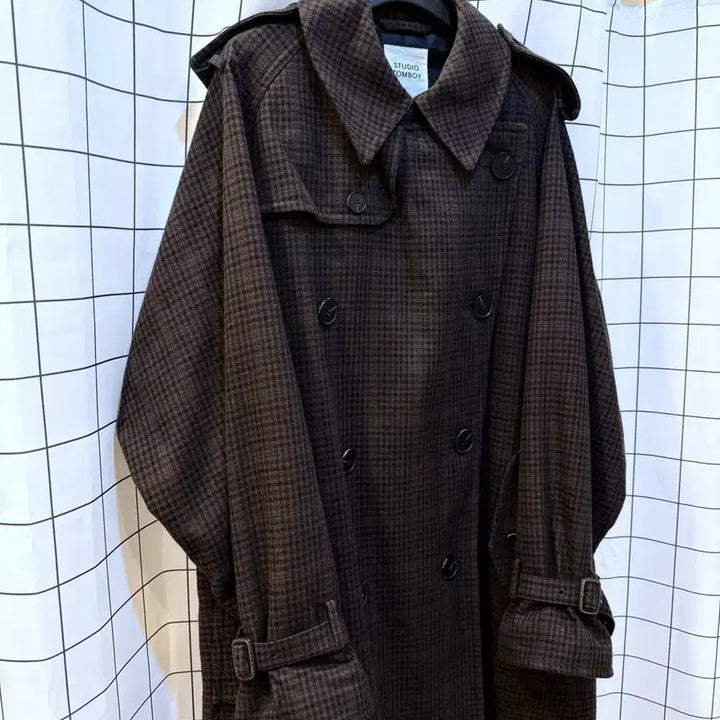 [BUNJANG] Studio Tomboy Check Trench Coat / 스튜디오톰보이 체크 트렌치코트