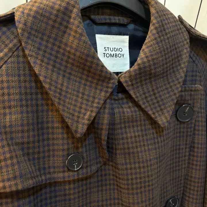 [BUNJANG] Studio Tomboy Check Trench Coat / 스튜디오톰보이 체크 트렌치코트