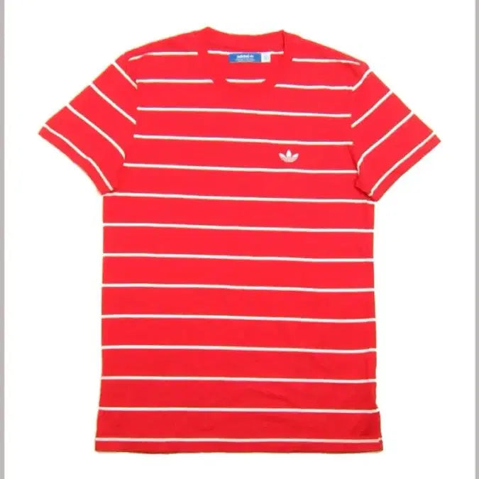 [BUNJANG] Adidas Red Stripe T-shirt / 아디다스 레드 스트라이프 반팔 티셔츠 85