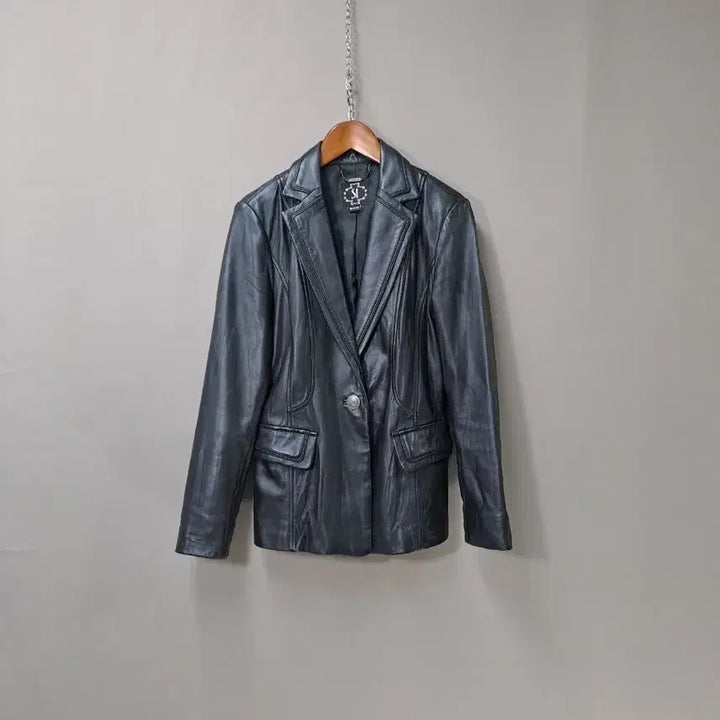 [BUNJANG] SI Black Soft Real Lambskin Leather Jacket / SI 블랙 부드러운 리얼 양가죽  자켓