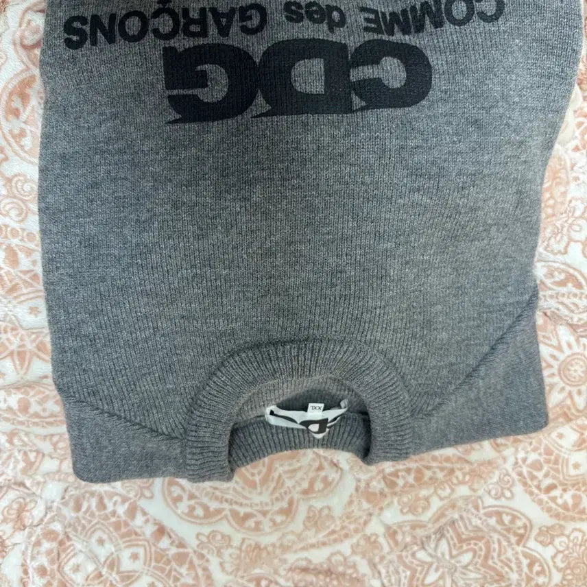 [SOLD OUT] CDG 라운드넥 스쿨풀오버 니트 그레이XXL