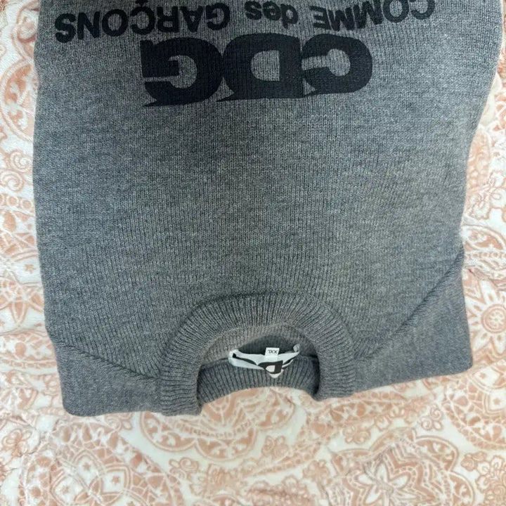 [SOLD OUT] CDG 라운드넥 스쿨풀오버 니트 그레이XXL