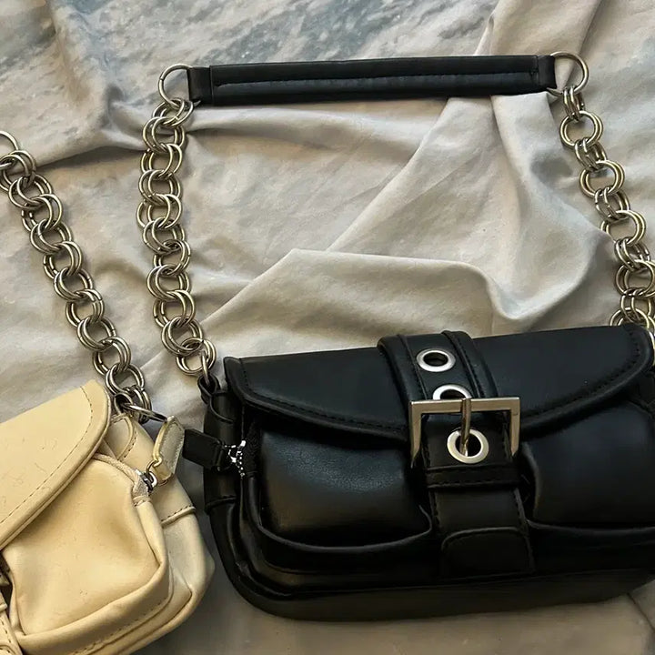 [BUNJANG] Chain Shoulder Bag - Black / 체인 숄더백 블랙