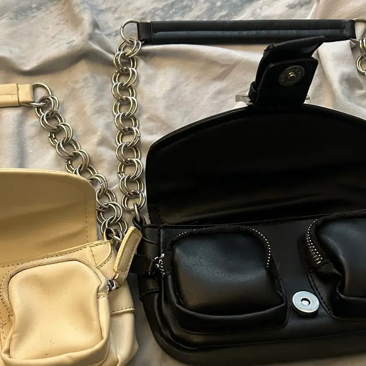 [BUNJANG] Chain Shoulder Bag - Black / 체인 숄더백 블랙