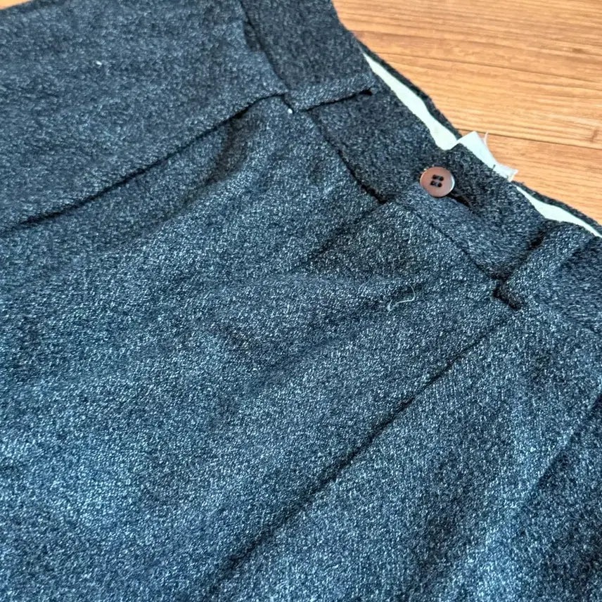 [BUNJANG] Giorgio Armani Black Label Wool Slacks / 80s 조르지오 아르마니 블랙라벨 와이드 울 슬랙스 30-31