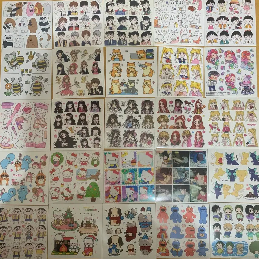 [BUNJANG] Assorted Character Stickers Bundle Set / 인스 스티커 다꾸용품 일괄