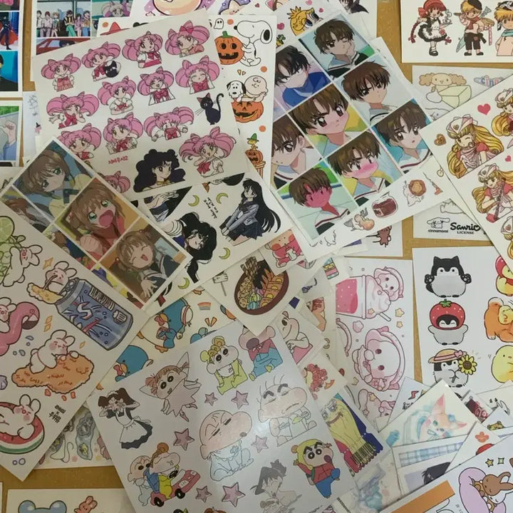 [BUNJANG] Assorted Character Stickers Bundle Set / 인스 스티커 다꾸용품 일괄