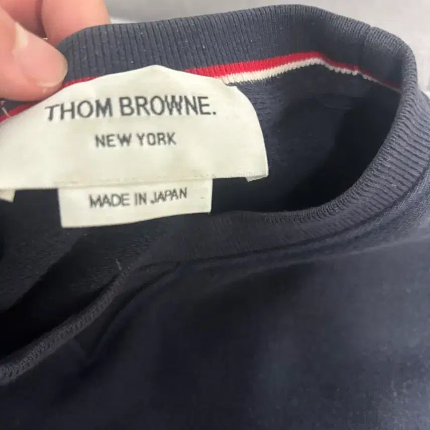 [BUNJANG] Thom Browne Crewneck Sweatshirt / 톰브라운 사선완장 맨투맨