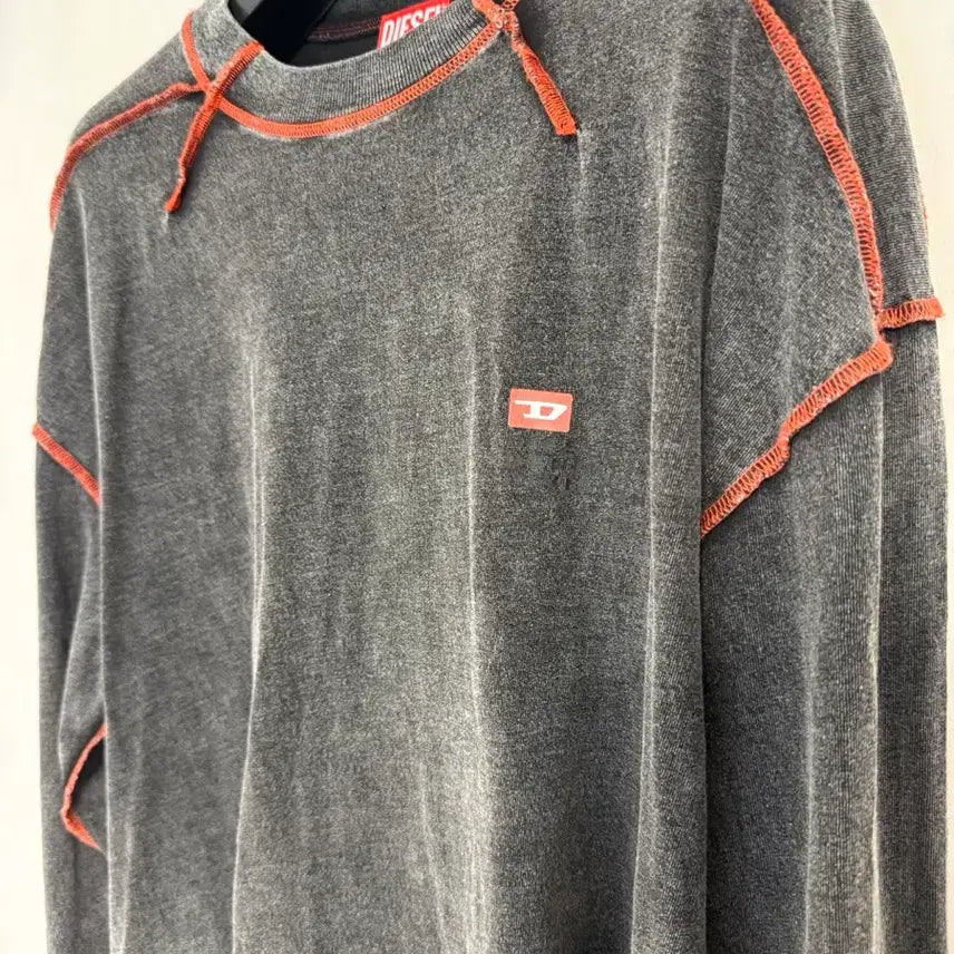 [BUNJANG] Diesel T-Wick Treated Jersey Long Sleeve Black / 디젤 T-위크 트리티드 저지 롱슬리브 블랙