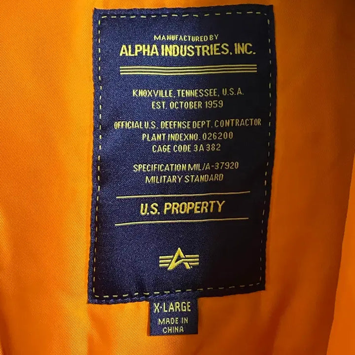 [BUNJANG] Alpha Industries N3B XL Black Jacket / 알파인더스트리 N3B XL 블랙