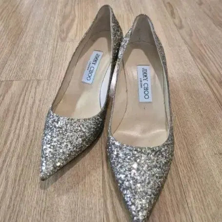 [BUNJANG] Jimmy Choo Agnes Gold Glitter Heels / 지미추 글리터힐 아그네스 샴페인 골드 37.5
