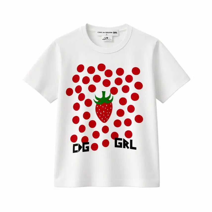 [BUNJANG] Comme des Garcons Girl Brett Westfall Strawberry T-Shirt / 꼼데가르송 걸 브렛웨스트폴 스트로베리 딸기 티셔츠