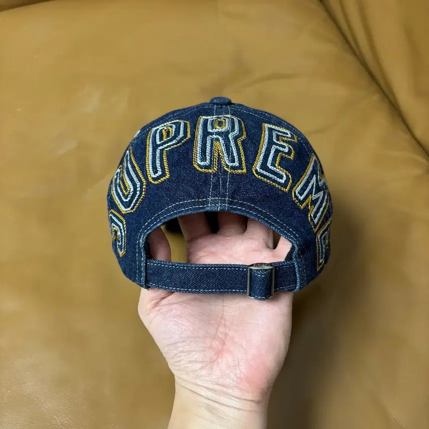 [BUNJANG] Supreme 6 Panel Ball Cap 23FW Back Arc Denim / 슈프림 6패널 볼캡 모자 23fw 백 아크 데님