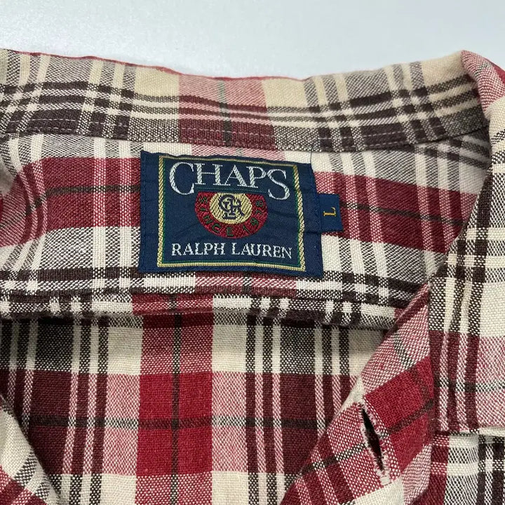 [BUNJANG] Ralph Lauren Vintage Check Open Collar Shirt / [L] 찹스 랄프로렌 빈티지 체크 오픈카라 셔츠