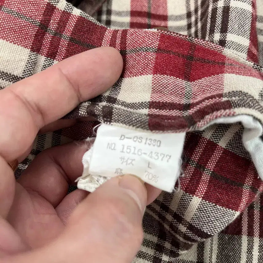 [BUNJANG] Ralph Lauren Vintage Check Open Collar Shirt / [L] 찹스 랄프로렌 빈티지 체크 오픈카라 셔츠