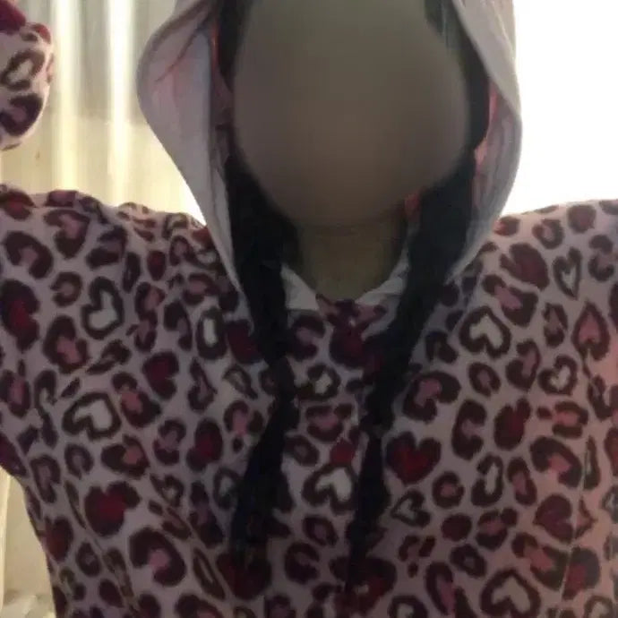 [BUNJANG] Hello Kitty Pink Leopard Print Pajamas / [빈티지] 헬로키티 갸루 호피 동물잠옷/파자마