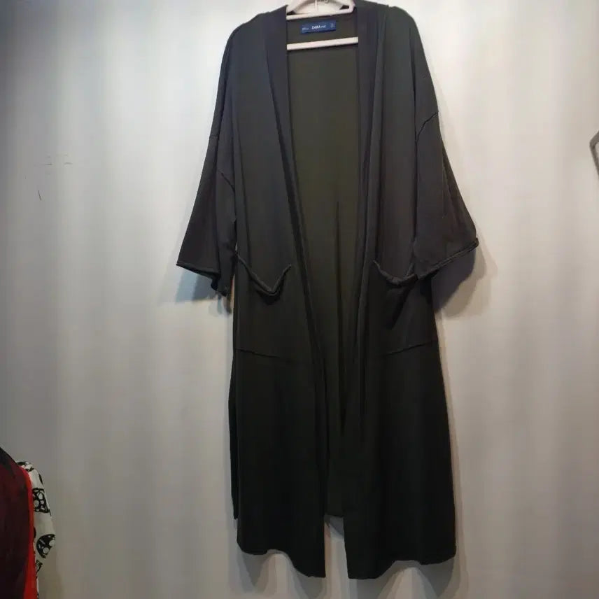 [BUNJANG] ZARA Long Cardigan - Khaki (Size 90-95) / 자라 ZARA 니트롱 가디건 카키색90~95사이  봄가을 62159