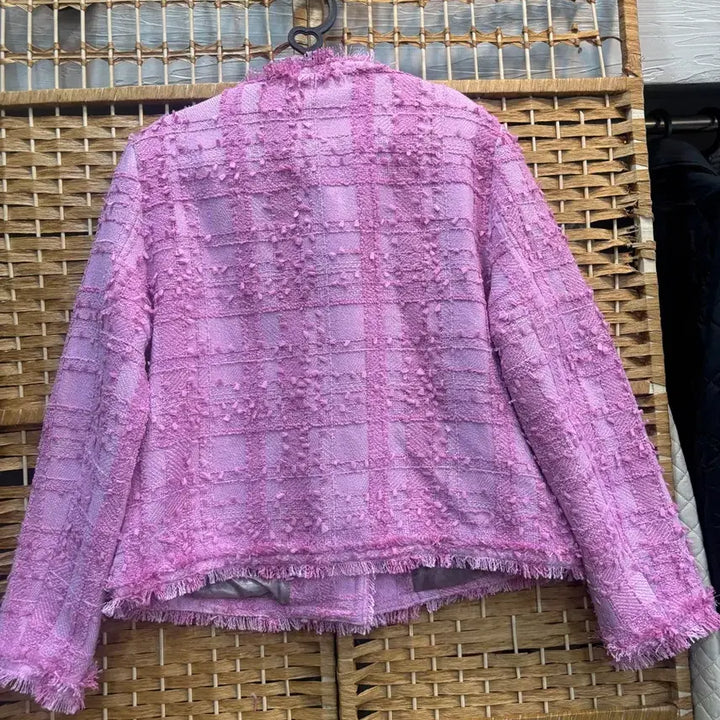 [BUNJANG] Pink Tweed Jacket / 핑크 트위드 자켓