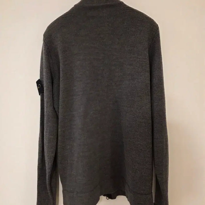 [BUNJANG] Stone Island Dark Gray Knit Zip-Up Cardigan / 스톤아일랜드 다크 그레이 니트 집업 가디건