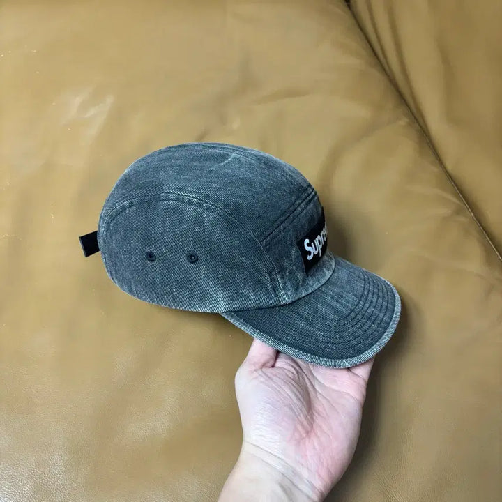 [BUNJANG] Supreme Camp Cap Denim Black / 슈프림 캠프캡 모자 박스로고 데님 블랙