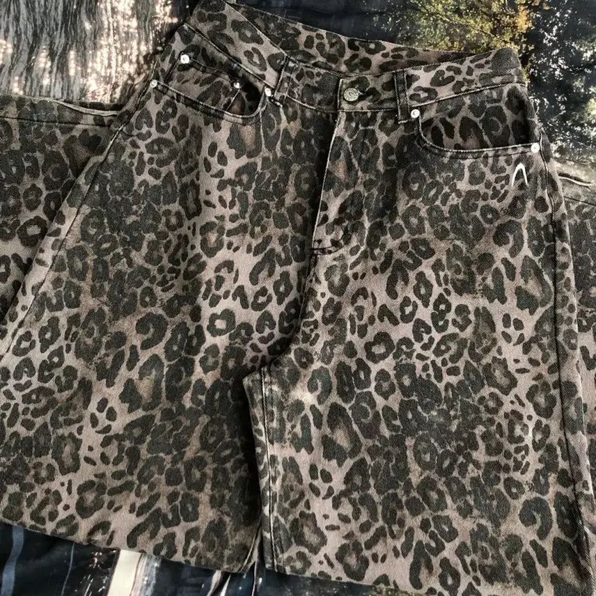 [BUNJANG] AKAM Leopard Pattern Cotton Pants (Purple) / 아캄 Leopard Pattern Cotton Pants (Purple)