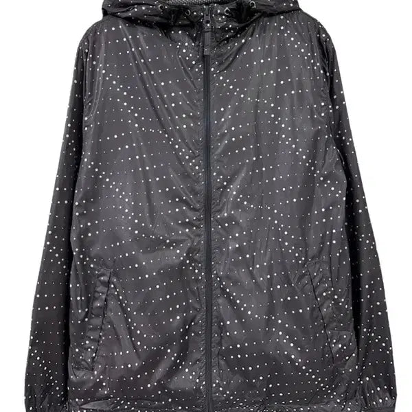 [BUNJANG] XS Dot Pattern Hooded Windbreaker Jacket Gray / [XS] JPN 도트패턴 후드 바람막이자켓 그레이