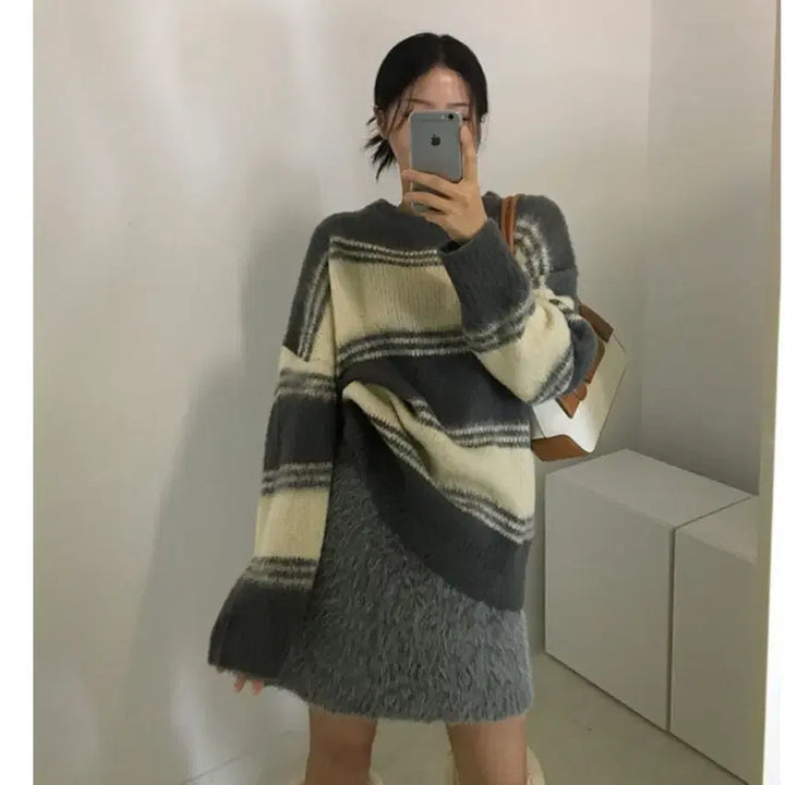 [BUNJANG] Leahance Knit Skirt Set / 리언스 니트스커트세트