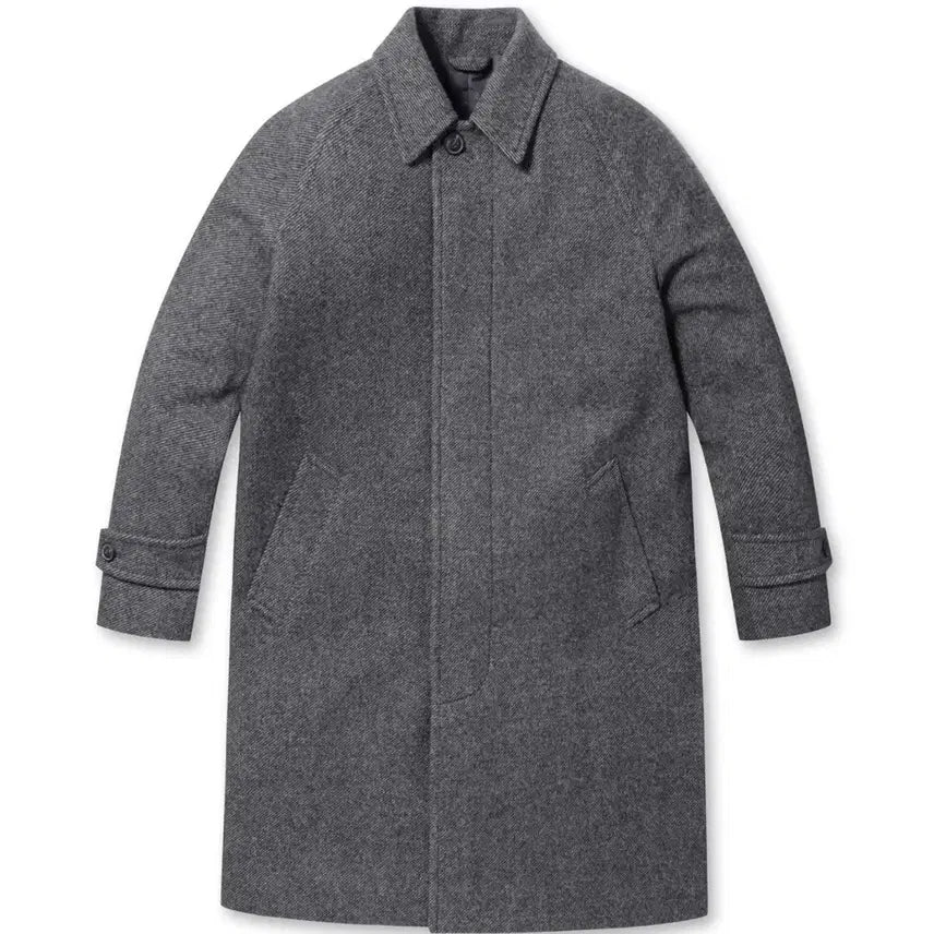 [BUNJANG] Series Charcoal Balmacaan Coat (105 Size) / 시리즈 패턴 발마칸코트 차콜 105 사이즈 새제품