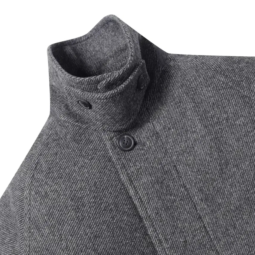 [BUNJANG] Series Charcoal Balmacaan Coat (105 Size) / 시리즈 패턴 발마칸코트 차콜 105 사이즈 새제품