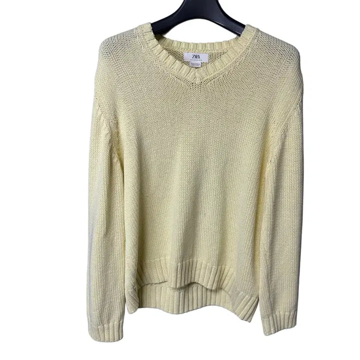 [SOLD OUT] M 자라 옐로우 브이넥 니트 스웨터